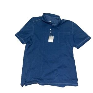 NWT Mens Blue MINERALS Cotton Polo Size Large L
